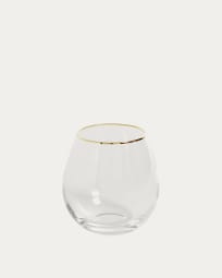 Rasine transparent glass with gold detail 50 cl