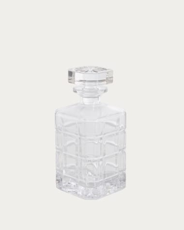 Hina transparent glass whisky bottle
