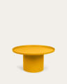 Tavolino rotondo Fleksa in metallo giallo Ø 72 cm