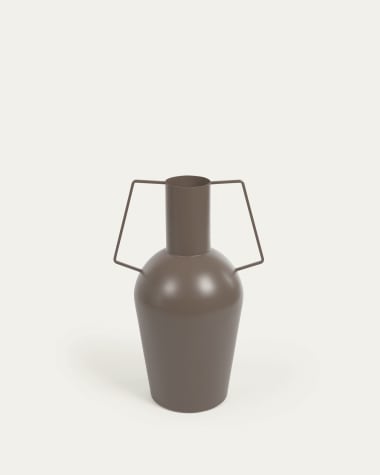 Bellabel vase in dark brown metal 43 cm