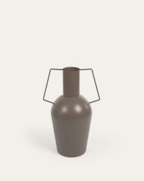 Bellabel Vase aus dunkelbraun Metall 43 cm