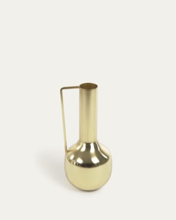 Vaso con manico Catherine in metallo dorato 25 cm