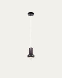 Cathaysa metal ceiling light with garnet and black painted finish