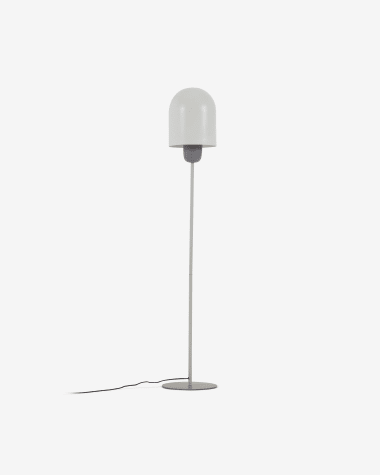 Brittany floor lamp in metal with white and grey painted finishing.