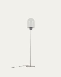 Brittany floor lamp in metal with white and grey painted finish