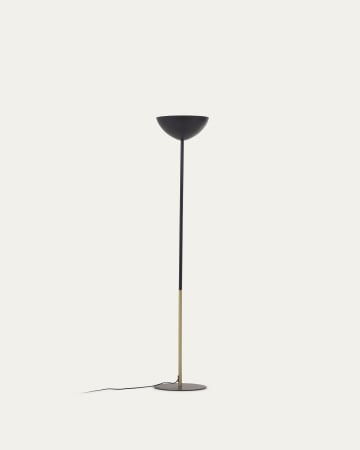 Metalen vloerlamp Eglantina met zwarte afwerking