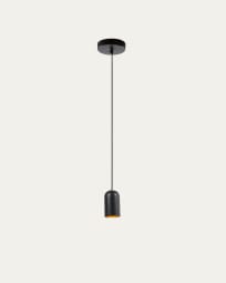Eulogia metal ceiling light with black painted finish