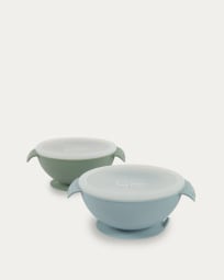 Jullie set of 2 bowls with silicone suction cup