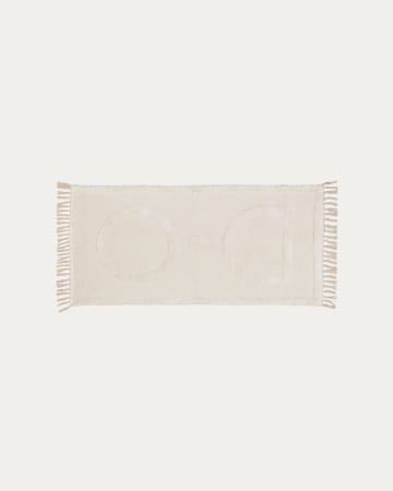 Tappeto Bernabela 100% cotone beige 70 x 140 cm