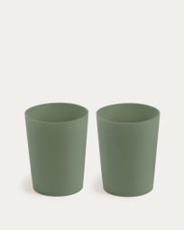 Epiphany set of 2 cups in green silicone