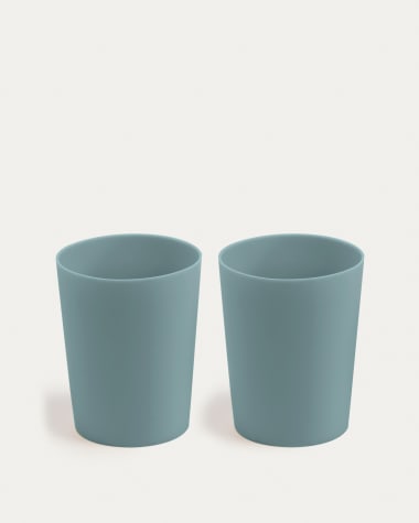 Epiphany set of 2 cups in blue silicone