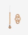 Epiphany dummy and teething ring set in beige silicone and wood