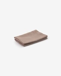Abinadi set of two napkins in beige cotton and linen