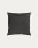 Ellmina 100% linen cushion cover in black 45 x 45 cm