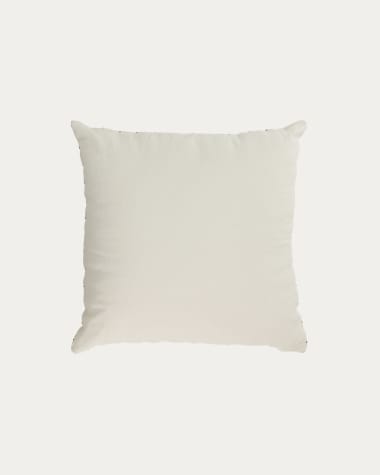 Elmina 100% linen cushion cover in white 45 x 45 cm