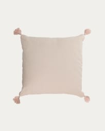 Capa almofada Eirenne de algodão e linho rosa 45 x 45 cm