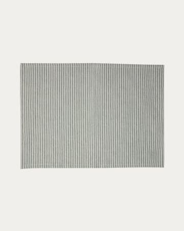 Set Imalay de 2 individuales de algodón y lino gris 35 x 50 cm