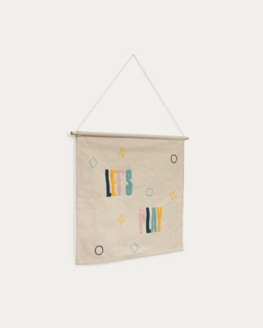 Dipsi 100% cotton multi-coloured let’s play wall tapestry 52 x 60 cm