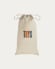 Sira 100% cotton toy bag with mustard and terracotta letters