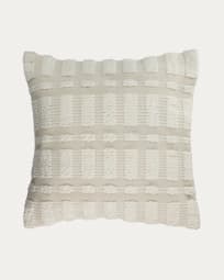 Aima cushion cover in beige and white 60 x 60 cm