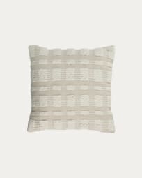 Aima cushion cover in beige and white 45 x 45 cm