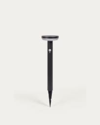 Alima solar powered beacon light in stainless steel with black finish 50 cm