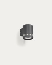 Beyda small outdoor wall light made of painted aluminium with black finish