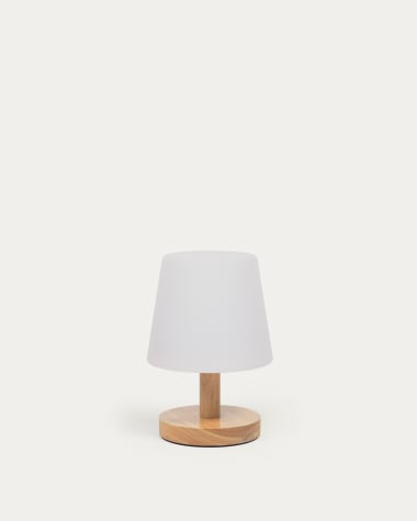 Lampa stołowa Ambar z polietylenu i drewna