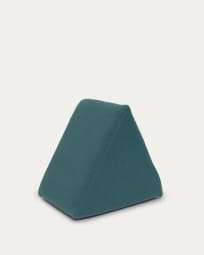 Jalila triangular pouffe in blue 25 x 25 cm