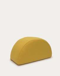 Jalila semi-circular pouffe in mustard Ø 25 x 25 cm
