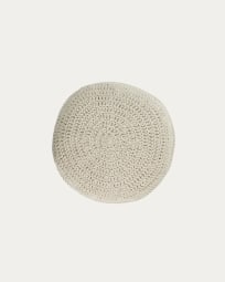 Fara round white cushion Ø 40 cm