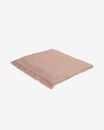 Shallowy 100% cotton blanket in light pink 130 x 170 cm