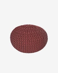 Kennis round pouffe in terracotta Ø 60 cm