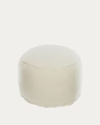 Flaminia round pouffe in white Ø 45 cm