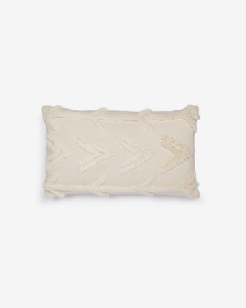 Nila white knitted cushion cover 30 x 50 cm