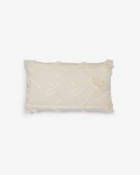 Fodera cuscino Nila in maglia bianco 30 x 50 cm