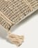 Esfero cushion cover with tassels in beige cotton & wool, 45 x 45 cm