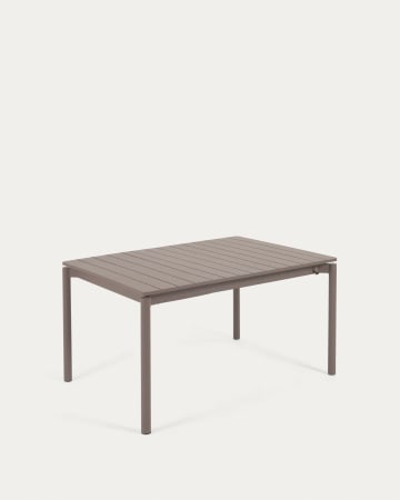 Zaltana uitschuifbare aluminium buitentafel met mat bruine afwerking 140 (200) x 90 cm