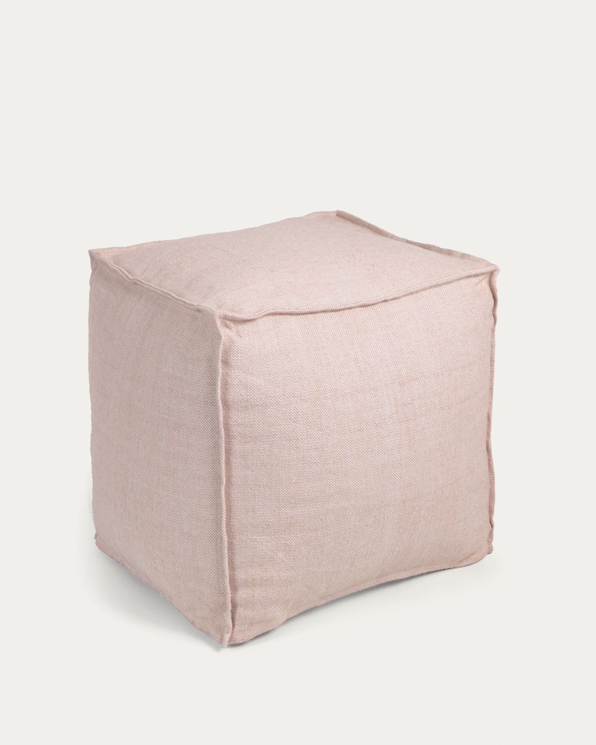 Pouf piccolo Wilma in velluto a coste spesso grigio Ø 40 cm