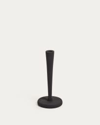 Zarela small metal candle holder in black