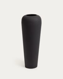 Vase grand format Walter en métal noir 48 cm
