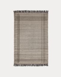 Eneo rug with beige and brown tassels, 160 x 230 cm
