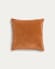 Κάλυμμα μαξιλαριού Angelica, 100% βαμβακερό βελούδο, πορτοκαλί, 45x45εκ