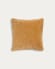 Angelica 100% velvet cotton cushion cover in mustard, 45 x 45 cm