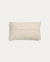 Veiga cushion cover, 100% beige cotton, 30 x 50 cm