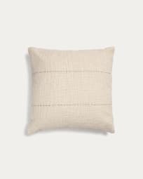 Veiga cushion cover, 100% beige cotton, 45 x 45 cm
