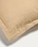 Rut cushion cover in beige linen and cotton, 45 x 45 cm