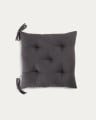 Coussin de chaise Suyai 100% coton noir 45 x 45 cm