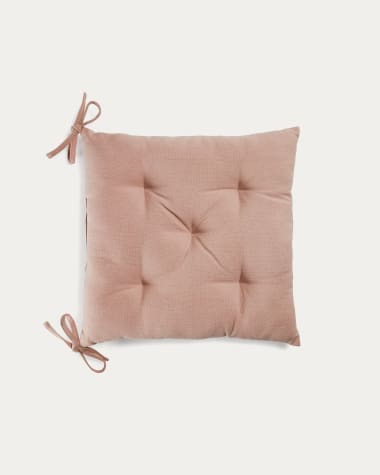 Suyai seat cushion, 100% pink cotton, 45 x 45 cm