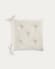 Suyai seat cushion, 100% white cotton, 45 x 45 cm